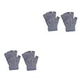 thumbnail image 4 of Jumpingount 1 par de guantes sin dedos, accesorios de ropa para hombres y mujeres, cubiertas térmicas para manos, calentador de manos con Color sólido para gris claro 2piezas Jumpingount CBP338823, 4 of 5