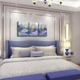 thumbnail image 4 of Canvas Wall Art For Bedroom Wall Decorations For Living Room Modern Girl''S Room Wall Decor Bathroom Poster Painting Abstract Leaves Wall Pictures Office Art Kitchen Home Decor Artwork 3 Piece Set, 4 of 6