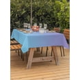 thumbnail image 3 of Outdoor Table Cloth with Umbrella Hole and Zipper, Ombre Blue Purple Waterproof Rectangle Tablecloth 54"x80", Colorful Painting Washable Table Cover for Outside Party Patio Picnic, 3 of 8