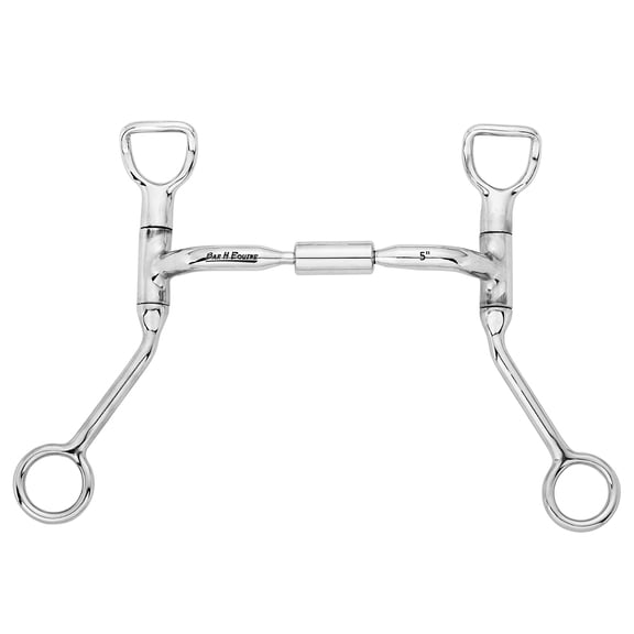 HILASON Horse Bit Western Shank Curb Bit Stainless Steel Barrel with Roller