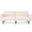 Boucle - Ivory, variant on Best Choice Products Curved Convertible Futon, Boucle Fabric Split-Back Sleeper Bed - Mauve