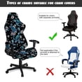 thumbnail image 6 of Binienty Sea Turtle Flower Game Chair Seat Covers Stretchable Office Chairs Seat Protectors Washable Scratchproof Computer Chair Covers for Seat Cushion, 6 of 8