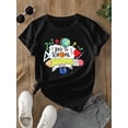 thumbnail image 1 of Girls' Back to School Graphic T-Shirt - Soft Knit Fabric for First of School, Classroom, Casual Attire - All-Season, Round Neck Shirt, Young Students, Playful Design, Breathable Material, 1 of 6