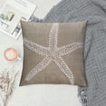 thumbnail image 2 of COMIO Tan Starfish Pillow Covers Coastal Beachy Nautical Throw Pillow Home Decor for Bedroom Living Room Sofa Decorative Pillowscase Square Cushion Cover, 2 of 5