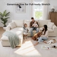 thumbnail image 4 of BERRY NEST Modular Sectional Boneless Couch, Oversized Cloud Sofa with High Back Pillows, No Assembly Required Couches for Living Room & Apartment, Comfy Seating for Families & Renters, Black, 4 of 9