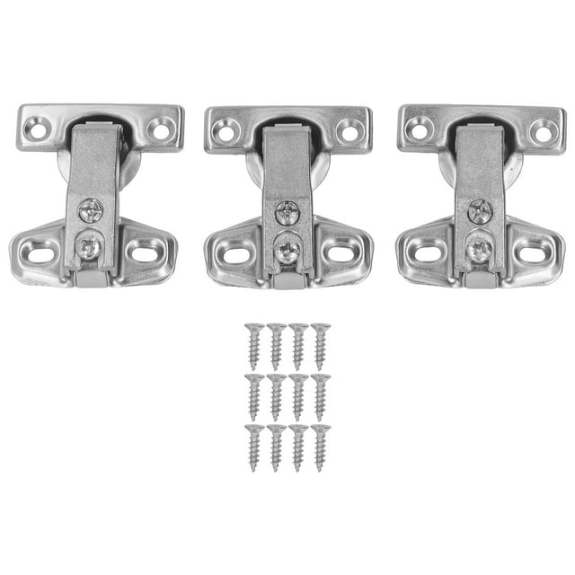 Juego de 3 bisagras para puerta de armario, minibisagras de puerta de montaje plano, 90 grados, bisagras para armario de vino