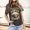 Grey, variant on Graphic Tees for Women Casual Printed Round Neck Short Sleeve T Shirt for Women – Comfortable Daily Wear Breathable Blend Top Easy Care Versatile Everyday Tee Brown XL