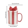thumbnail image 4 of Mugs Ceramic Cute Bow Cylindrical Coffee Mug with Handle Unique Holiday Hot Cocoa Cup for Milk & Coffee Lovers, Gifts for Girl, 4 of 6