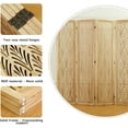 thumbnail image 3 of 5.6Ft Room Divider Folding Wood Simple Carved Partition Screen for Home Office Garden - 4 Panels (Natural), 3 of 17