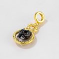 thumbnail image 3 of 925 Sterling Silver Golden Snake Wrapped Black Skull Dangle Charm for Bracelet Charms Bangle Pendant Jewelry, 3 of 3