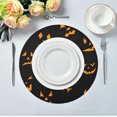 thumbnail image 5 of GZHJMY Halloween Pumpkin Round Placemats Set of 6, Non-Slip Table Mats Washable Heat Resistant Place Mats for Kitchen Dining Table Home Decor,15.4 Inch, 5 of 7