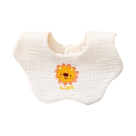 Newborns Saliva Towel Feeding Bib Cotton Burp Cloths Baby Drooling Apron for Toddler Infant 360 Degree Rotating