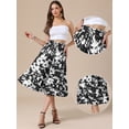 thumbnail image 2 of DARING DIVA Women's Dressy Flowy A-line Boho Skirts X-Large Black, 2 of 6