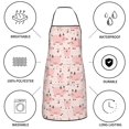 thumbnail image 6 of Disketp Pig Kitchen Apron with adjustable Aprons for Women with Pockets Cooking Powder Pink Apron, 6 of 7
