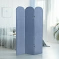 thumbnail image 6 of 6 ft. Classic Arch Velvet Room Divider Blue 3 Panel, 6 of 7