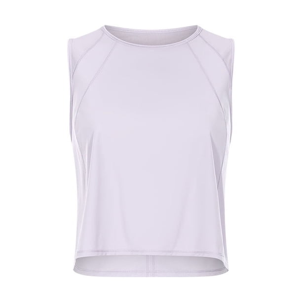Ropa de yoga ligera y transpirable para primavera y verano, top para mujer con espalda hueca, de secado rápido, chaleco deportivo informal y holgado para fitness