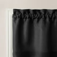 thumbnail image 2 of Mainstays 3-Piece Semi Sheer Rod Pocket Kitchen Window Tier Pair and Valance, 2 Café Curtains and 1 Curtain Valance, Black, 54"W x 24"L, 2 of 8