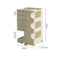 thumbnail image 1 of Table de Chevet en Plastique, Table de Chevet Roulante 3 Couches Multi-Couches Table de Chevet Roulante Véritable Excellence, 1 of 5
