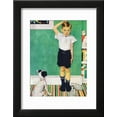 thumbnail image 2 of Hes Going to Be Taller Than Dad or Boy Measuring Himself on Wall Framed Print Wall Art by Norman Rockwell Sold by Art.Com, 2 of 5