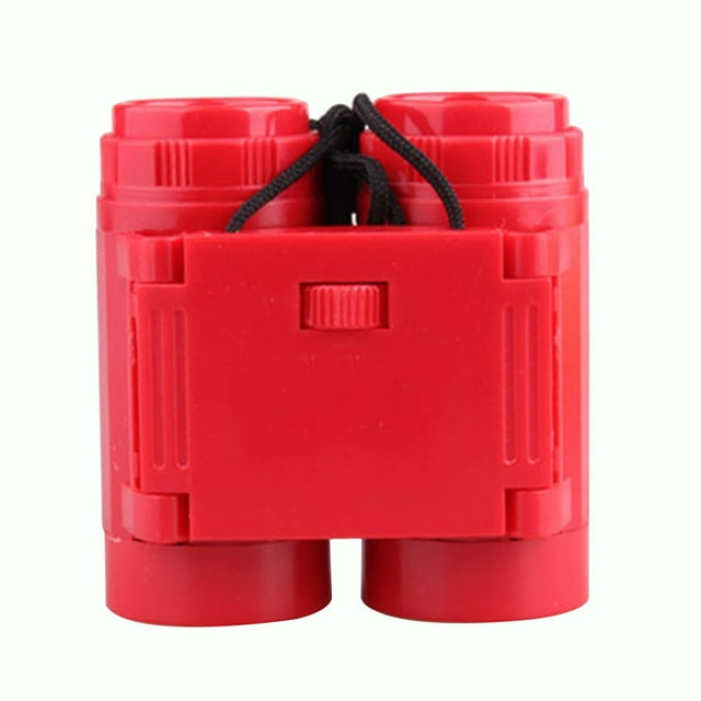 Decodeary Télescope Enfant Portable Pliable Haute Résolution Sangle Jumelle Enfant 2.5x Grossissement Jumelles Jouet Aides Rouge