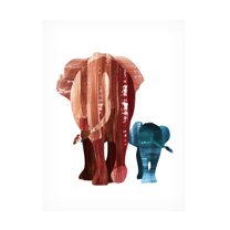 Trademark Fine Art Goed Blauw A Walk Together Canvas Wall Art