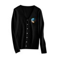 thumbnail image 5 of GUACER Long Sleeve Lightweight Sweaters for Women Trendy V-Neck Print Button-Front Knit Cardigans, 5 of 5