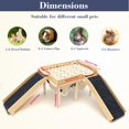 thumbnail image 2 of Castillo Escondite para Cuy GHWMYD de Madera con Escaleras y Hamaca, 2 of 8