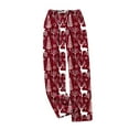 thumbnail image 5 of Enjoytime Comfy Pants Women Christmas Printed Elastic Waist Straight Leg Pants Fashion Flannel Loose Casual Trousers with Pockets Multicolor L, 5 of 7