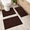 Brown-17"x24"+20"x32"+U Shape 20"x24", variant on Aqua Blue Chenille Bathroom Rugs Set Of 3 Non Slip Bath Mat