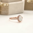thumbnail image 6 of 14K Rose Gold Oval Shape Created Opal Petal Engagement Ring, 6 of 6