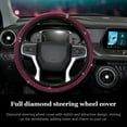 thumbnail image 4 of YISITIAN Bling Steering Wheel Cover, Crystal Diamond Steering Wheel Protector for Women Girls, 14-15 Inch Sparkling Rhinestone Decor Accessories, Universal Fit for Most Cars, SUVs, Vans CJ919-49022, 4 of 6