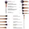 thumbnail image 2 of 10 Pcs Makeup Brush Set For Eyeshadow And Foundation With Marble Brush Holder, 2 of 5