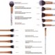 thumbnail image 2 of 10 Pcs Makeup Brush Set For Eyeshadow And Foundation With Marble Brush Holder, 2 of 5