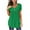 Green, variant on Aboser Short Sleeve Tunic Tops for Women Summer Casual T Shirts Plus Size Crewneck Blouses Flowy Hide Belly Tunics Solid Color Long Shirt Top