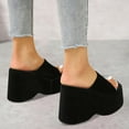 thumbnail image 5 of Mepaouo Womens Flatform Shoes Open Toe Thick Sole Fashion Slippers Arch Support Comfy Walking Shoes, 5 of 7