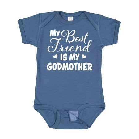 

Inktastic My Best Friend is My Godmother with Hearts Gift Baby Boy or Baby Girl Bodysuit