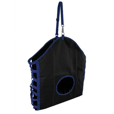 Nylon Tote Hay Bag w/ Webbed Slow Feed Gussets (Blue)