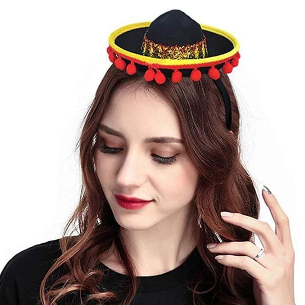Paquete De 3 Diademas Para Fiesta Cinco De Mayo, Decoraciones Para Fiestas, Sombrero De Paja Y No Tejido, Sombreros De Fiesta, Accesorios Para Cabina De Fotos Para Niños Y