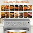 thumbnail image 6 of 27.5QT 6-in-1 Air Fryer Oven, Family Size, Air Fry, Bake, Broil, Toast, Warm, Dehydrate, 4 Knob Control, 1600W, Silver Stainless Steel, 6 of 9