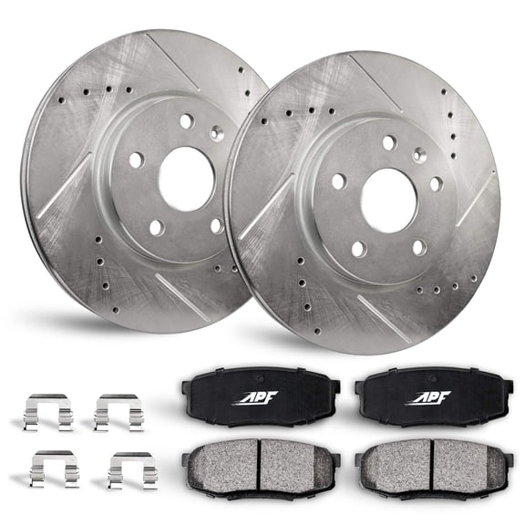 APF Front Brake Kit Rotors and Pads for Lexus GS400 1998-2000