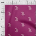 thumbnail image 2 of oneOone Cotton Poplin Pink Fabric Asian Block Paisley Craft Projects Decor Fabric Printed By The Yard 42 Inch Wide, 2 of 4