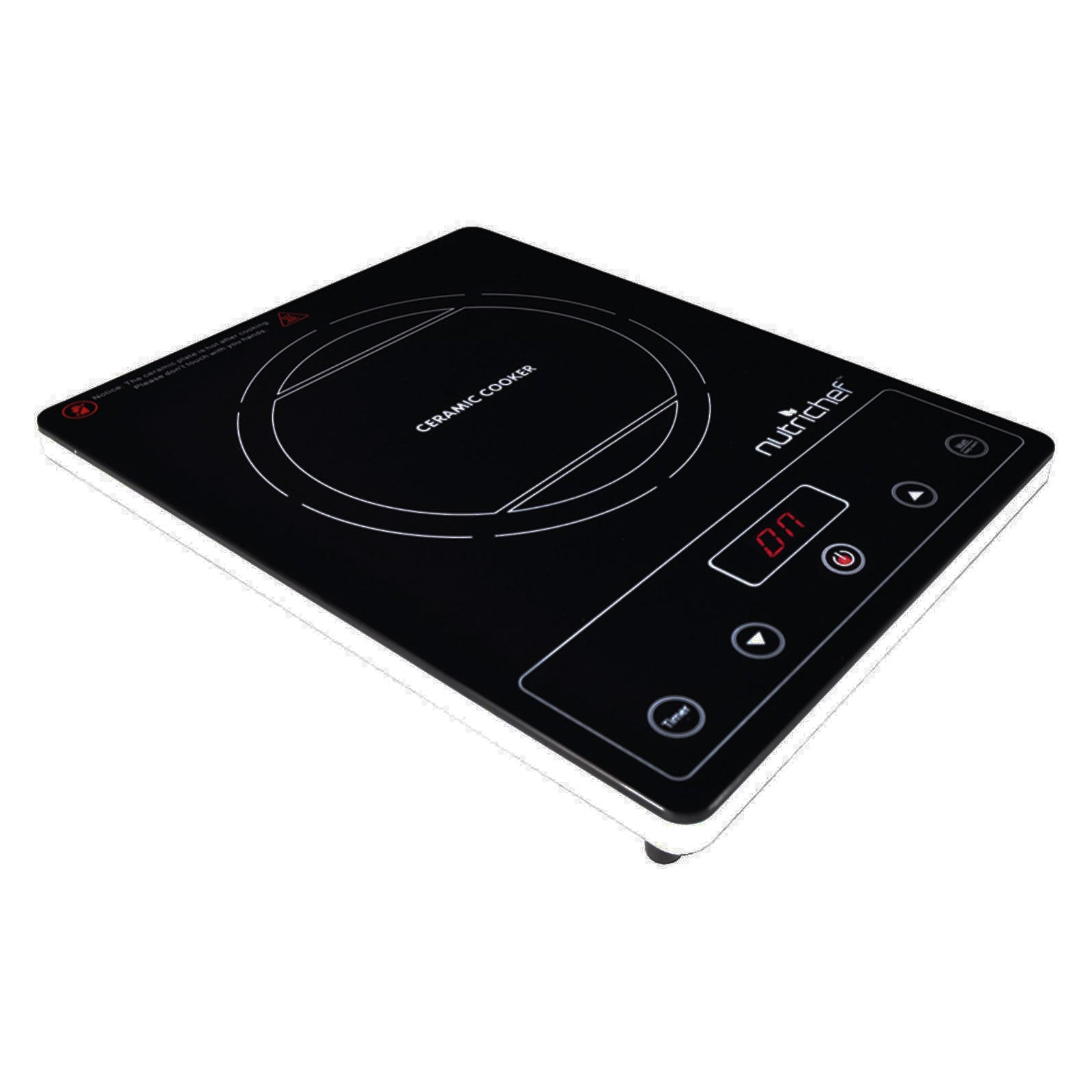 NutriChef Induction Cooktop Electric Countertop Glass Burner Cooker Black 