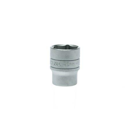 6 Point Regular Socket - Teng Tools 26mm 1/2 Inch Drive 6 Point Regular Metric Socket - M1205266-C