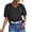 Black womens tops summer, variant on USSUMA Shirts For Women Fashion ShirtsV Neck Summer Tops Blouse Tees For Women Solid Color Short Sleeve Plus Tunics Tops Summer Classic T-Shirt Ladies Tops Trendy