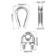 thumbnail image 2 of Juego de accesorios para cable de alambre Uxcell, 12 piezas de abrazadera de clip de cable M4, 10 piezas de ojal de acero inoxidable de 5/32", 2 of 6