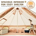 thumbnail image 3 of Yoleny Camping Bell Tent, All Season Waterproof Canvas Tent , 3 m/9.8ft Yurt Tent with Stove Jack for 3-4 Person, 3 of 10
