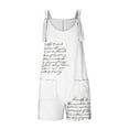 thumbnail image 4 of Huvoen Women Summer Linen Overalls Shorts Loose Fits Sleeveless Knot Strap Cotton Cute Printed Short Romper Jumpsuits with Pockets White xl, 4 of 6
