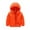 Orange, variant on Kids Boys Girls Hooded Down Jacket Winter Warm Fleece Coat Windproof Zipper Puffer Outerwear 6T-13T