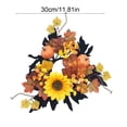 thumbnail image 3 of Artificial Flower Candle Ring Wreath for Wedding Centerpiece Table Decor Mini Floral Garland for Party Home Door Decoration Plastic Candle Holder Ring for Pillar Candles Lanterns Vases 1pcs, 3 of 6