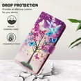 thumbnail image 6 of Designed for Samsung Galaxy S20 Plus Premium PU Leather Pattern Flip Wallet Case Cover, Card Slots & Kickstand Wrist Strap Magnetic Closure Protective Phone Case for S20 Plus, Butterfly Branch, 6 of 9